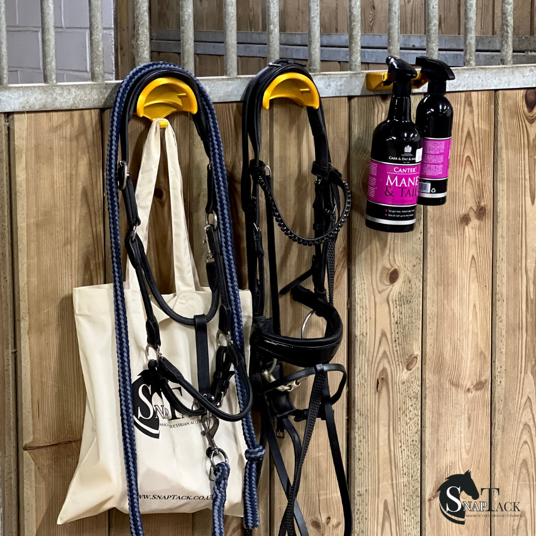 SnapTack Magnetic Bridle Holder with Hook - gold