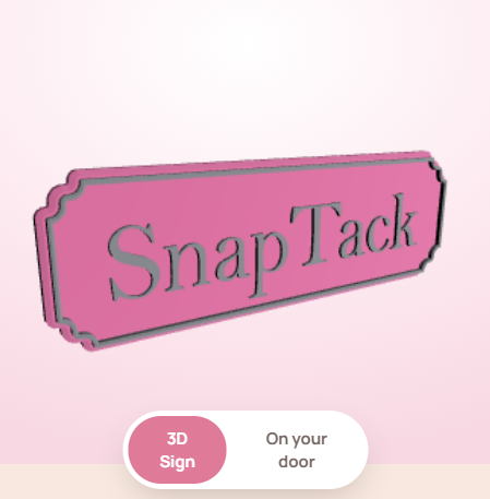SnapTack Magnetic Door Sign - Make your own in 3D