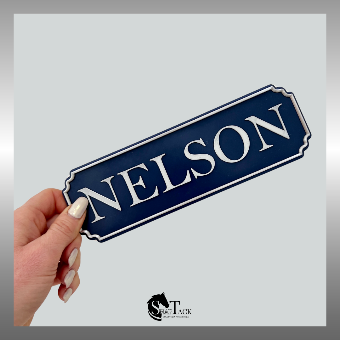 SnapTack Magnetic Door Sign - midnight & silver