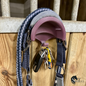 SnapTack magnetic bridle holder with hook for equestrian tack storage - burgundy
