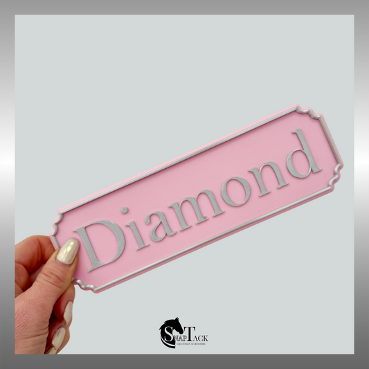 SnapTack Magnetic Door Sign - blush & silver