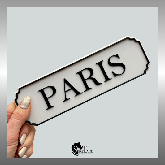 SnapTack Magnetic Door Sign - white & black