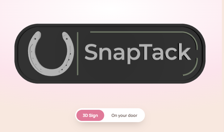 Personalised Magnetic Stable Door Sign – Horse | Motif Name Plate | SnapTack