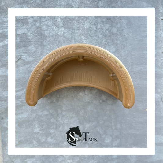 SnapTack magnetic bridle holder for equestrian tack storage champagne