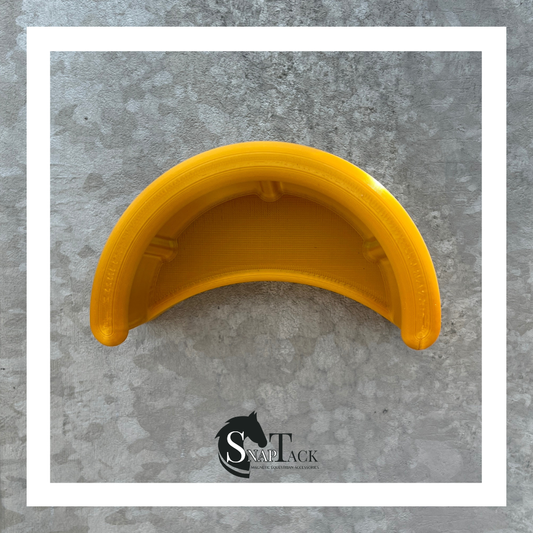 SnapTack magnetic bridle holder with hook for equestrian tack storage - gold