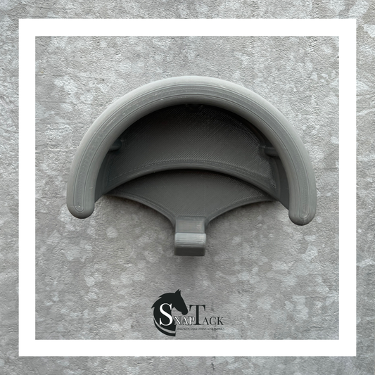 SnapTack magnetic bridle holder for equestrian tack storage - grey