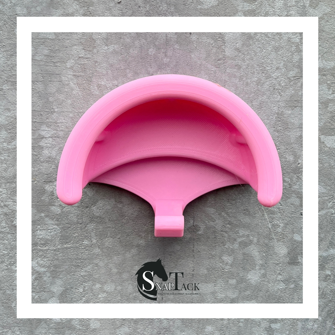 SnapTack magnetic bridle holder with hook - baby pink