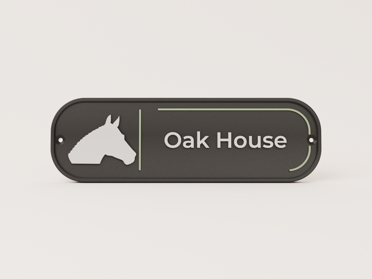 Personalised Magnetic Stable Door Sign – Horse | Motif Name Plate | SnapTack