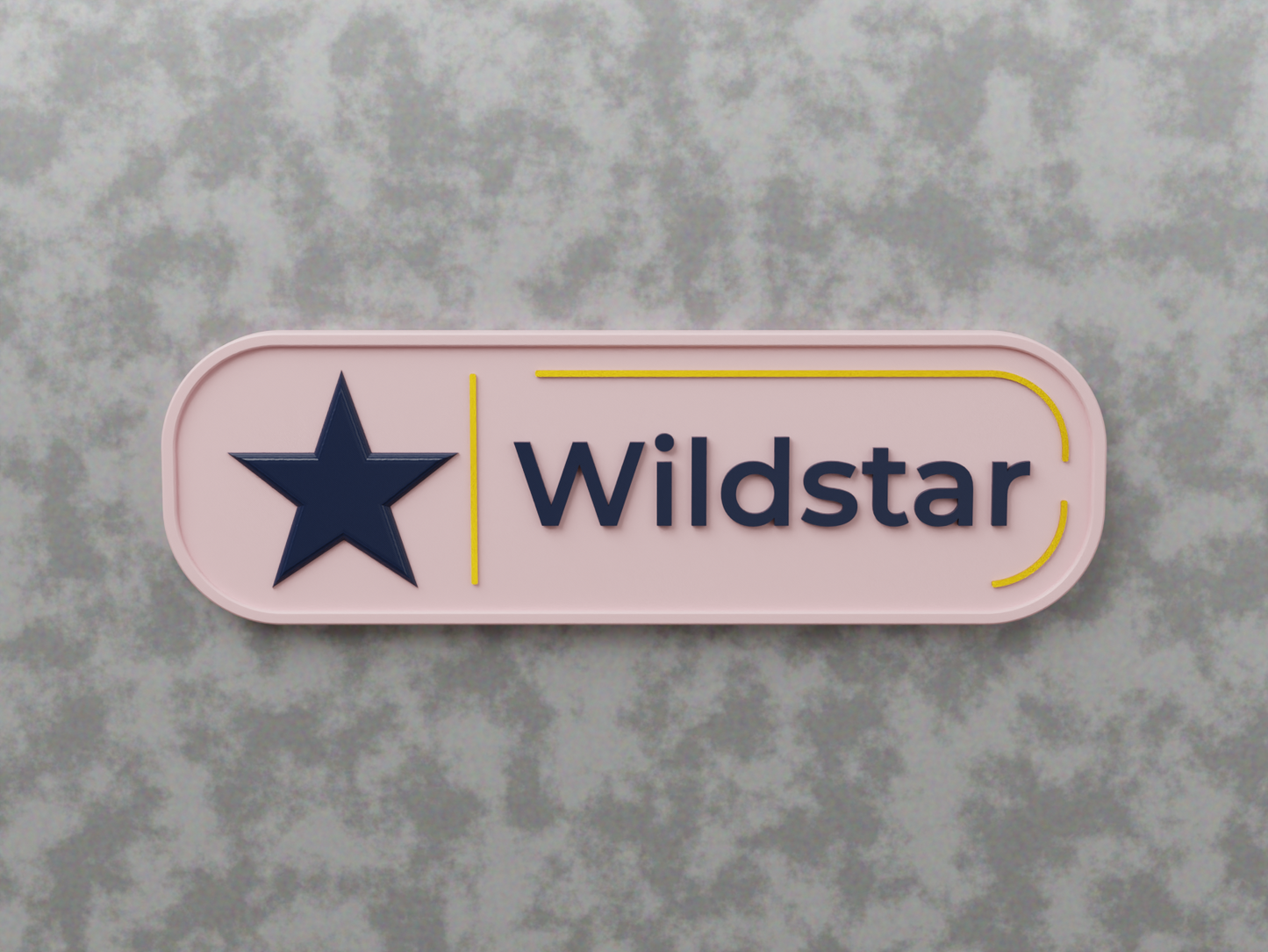 Personalised magnetic stable door sign with horse motif reading Wildstar