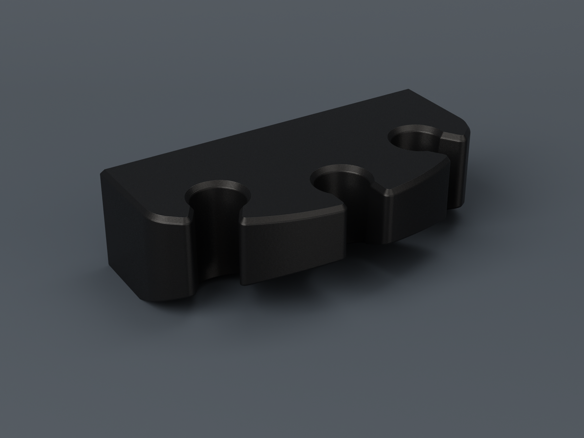 SnapTack magnetic whip holder, 3D product render, black